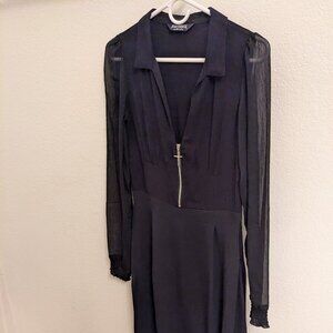 Disturbia Foxglove Zip Front Midi Dress - US 2